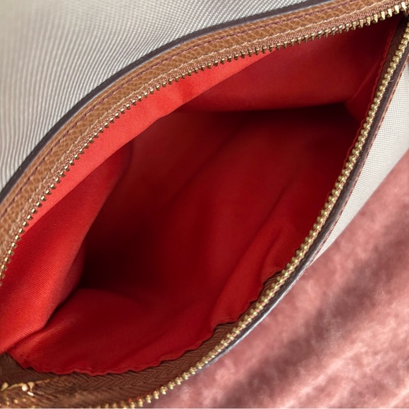 Coach Canvas Tan Leather Sawyer Crossbody - Picture 12 of 14